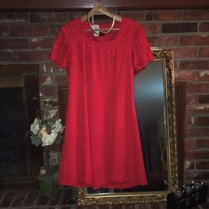 Studio by Pat Argenti Red Detailed Dress